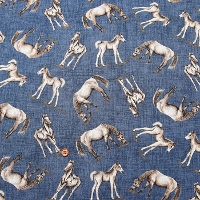 USA Cotton Sheeting Fabric Horse