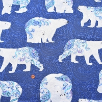 USA Cotton Sheeting Fabric Polar Bear