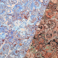 Polyester dechin inkjet print fabric Paisley