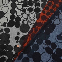 Tencel River Print Fabric Circle Dot