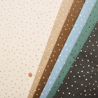 Kokochi Fabric - Cotton Fine Cord Print Fabric with Dots