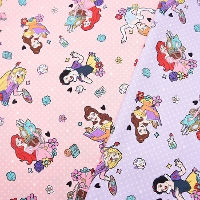 Cotton ox print fabric disney princess