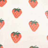 Made in China Microfur Print Fabric Strawberry