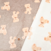 Made in China Microfur Print Fabric Teddy Bear