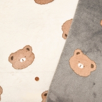 Made in China Microfur Print Fabric Kuma-chan