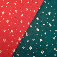 Cotton scare print fabric Christmas snowflake