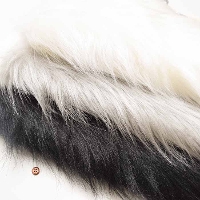 Bright long fur fabric, plain